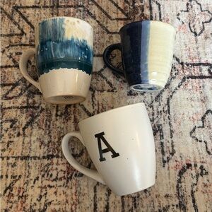 Blue and White Mugs